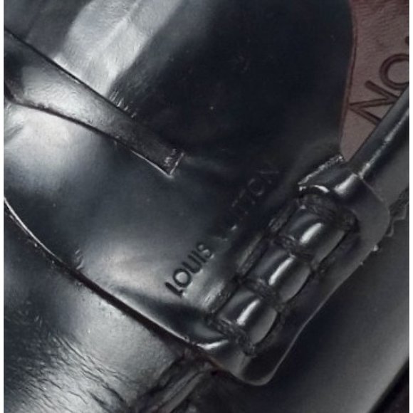 Louis Vuitton 8.5 / US 9.5 navy leather shoes loafers - Picture 2 of 9